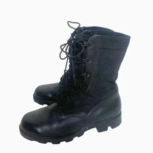 Altama Men's Black Leather Combat Boots Lace Up Boots Size 6W